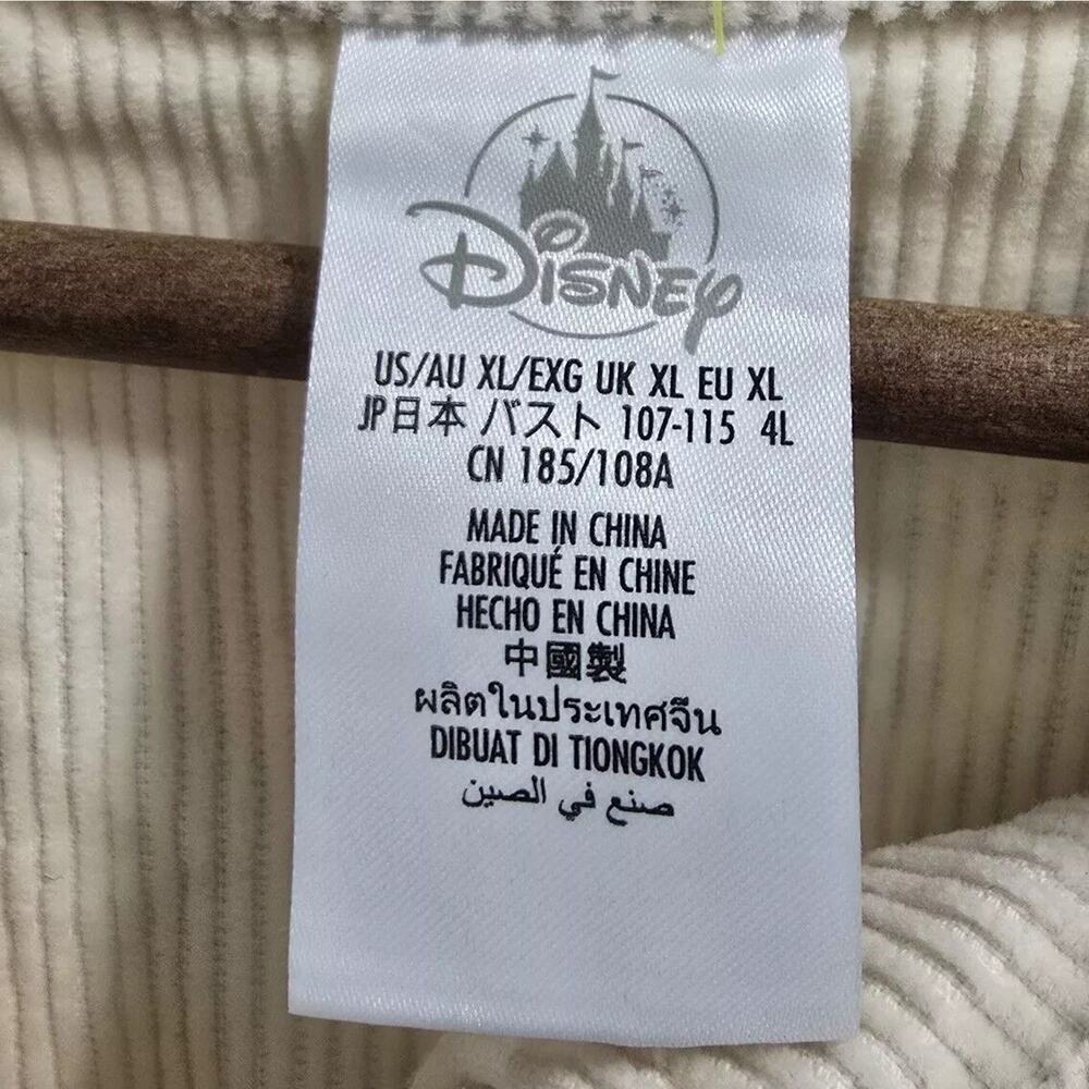 Disney Shirt Jacket Womens XL Corduoy Button Up Embroidered Coco Pixar Skull - Picture 3 of 13